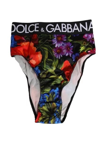 Chiloți briefs Dolce & Gabbana cu model floral cu imagine negru