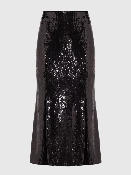 Юбка Khaite с пайетками черная