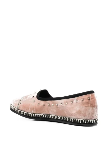 Pantofi loafer Giuseppe Zanotti de catifea roz