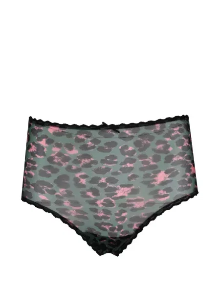 Chiloți briefs Laura Urbinati cu imagine cu model leopard din dantelă verde