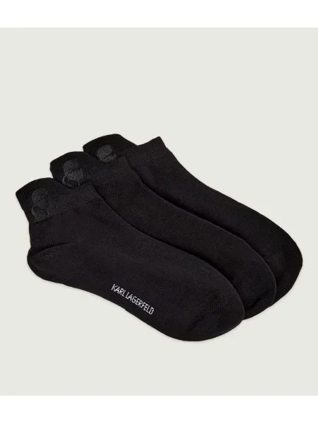 Karl Lagerfeld Șosete/tălpici 3 pack K/Kameo negru