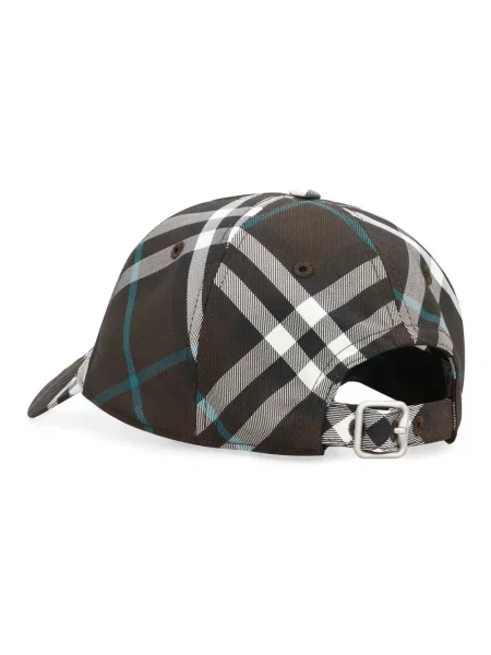 Czapka z daszkiem Burberry z nadrukiem czarna