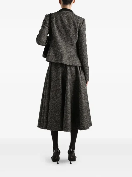 Fustă midi Dolce & Gabbana până la genunchi negru