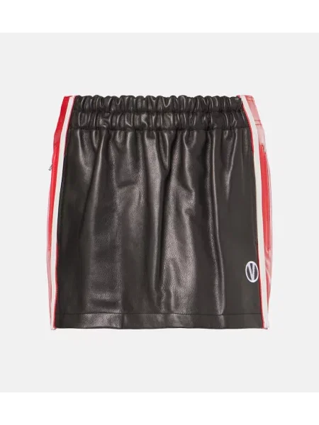 Fustă din piele Vetements negru