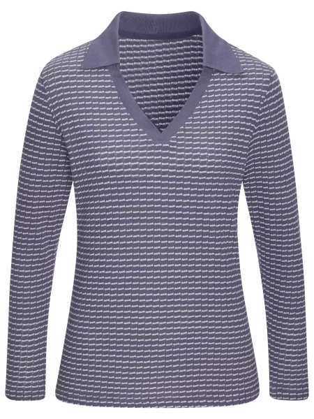 VIVANCE Tričko fialkově modrá bílá