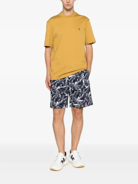 Tricou Boss cu broderie galben