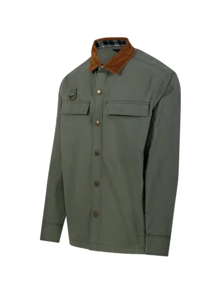 Manšestrová s límcem košile Barbour zelená