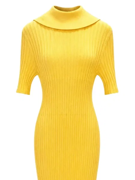 Rochie midi Elisabetta Franchi tricotate galben