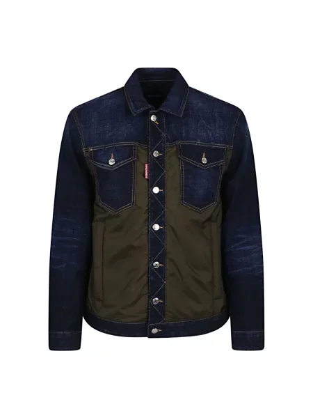 Kurtki Mężczyzna Wielobarwność L Denim Denim Sportowa Kurtka Dsquared2 granatowa