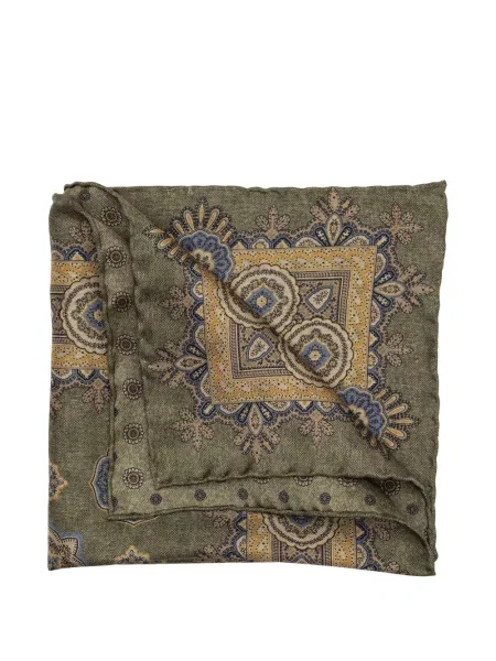 Reversibil fular Elizabetta de mătase verde