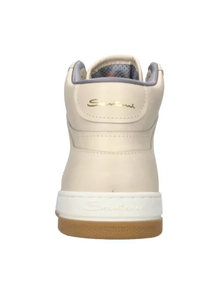 Sneakersy Santoni skórzane beżowe