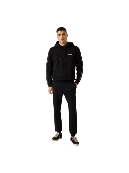 Spodnie dresowe GUESS Mickey Cuff Pant Jet Black XL czarne