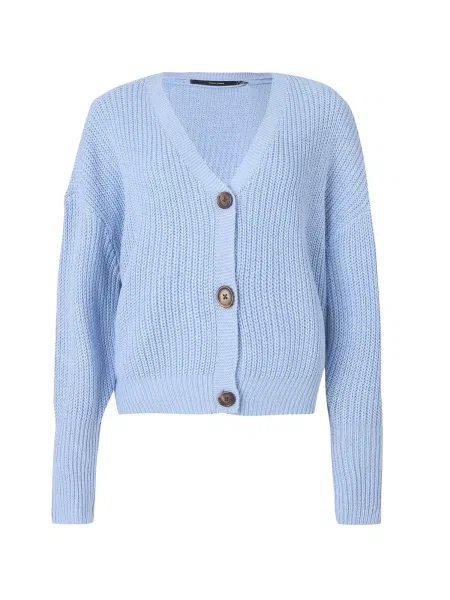VERO MODA Geacă tricotată VMLEA deschis albastru