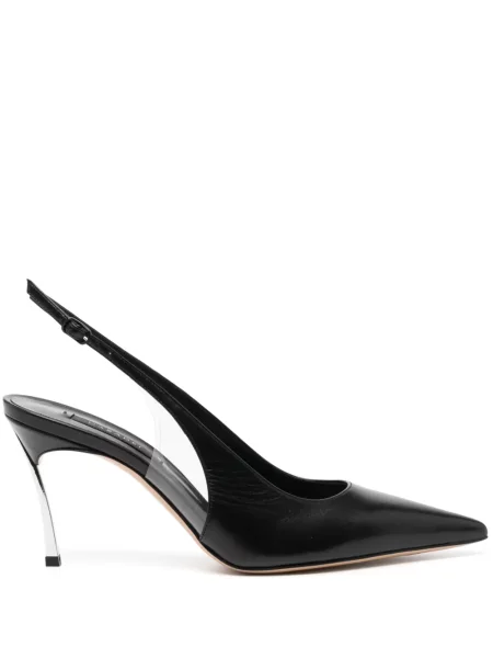 Pantofi cu toc Casadei slingback negru