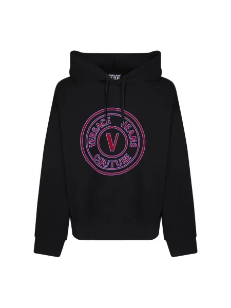 Bluza z kapturem Versace Jeans Couture z kapturem czarna
