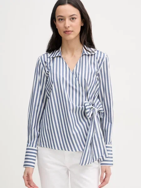 TOMMY HILFIGER Bluză marin / alb albastru
