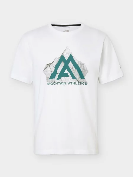 THE NORTH FACE Tricou TOPOGRAPHIC verde smarald / negru alb