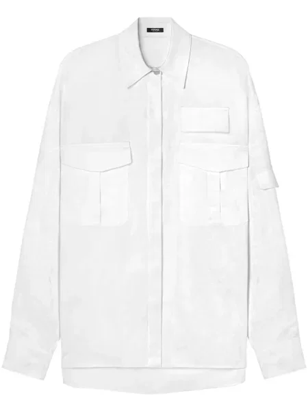 Cămașă Versace din jacard alb