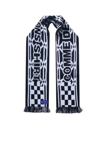 Плетен шал Comme Des Garçons Shirt с ресни черно