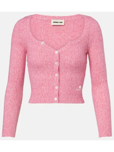 Kardigan Shushu/tong wełniany różowy