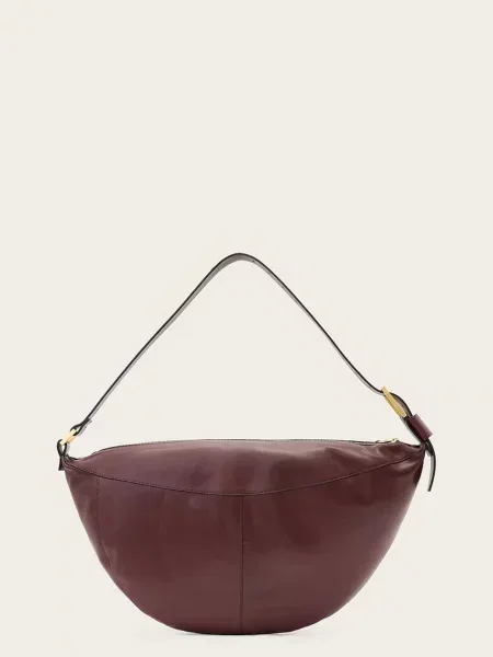 Кожена чанта AllSaints LUNA червено