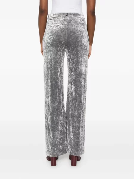 Pantaloni Patrizia Pepe de catifea gri