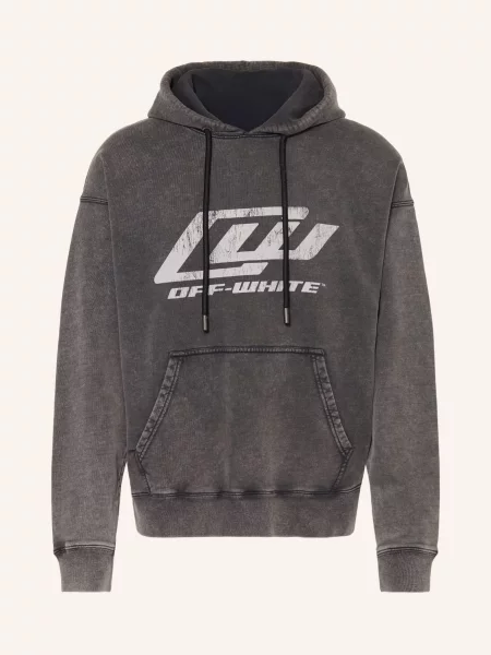 Off-White Bluza Z Kapturem schwarz biała