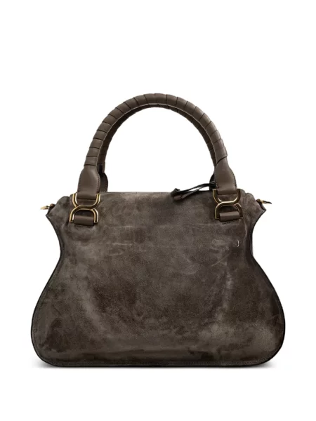 Geantă shopper Chloé din piele de căprioară gri