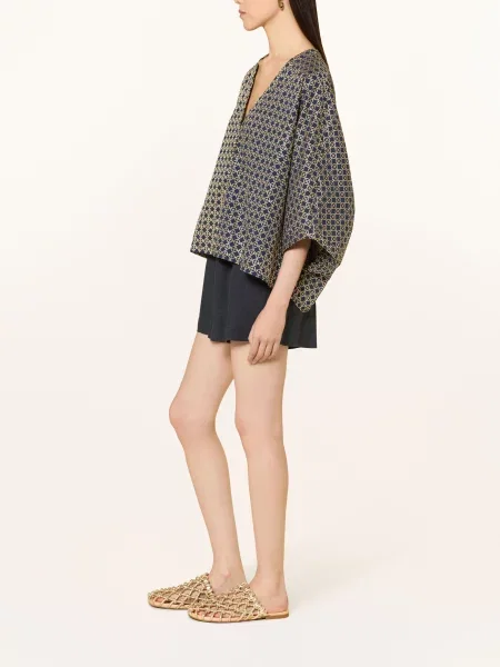 Szorty Lniane blau granatowe