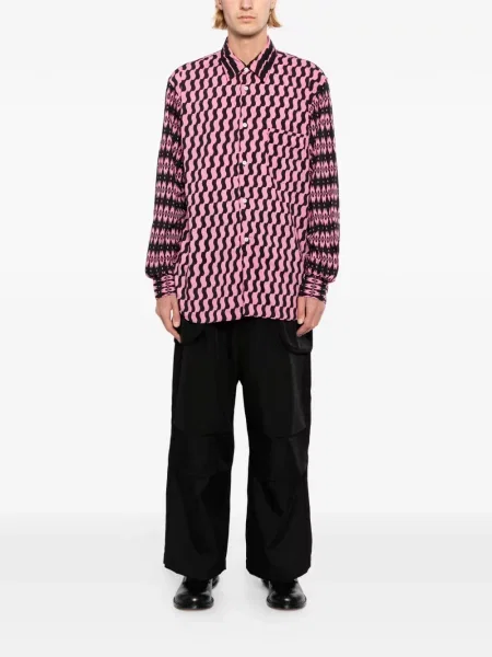 Риза Comme Des Garçons Homme Plus с принт розово