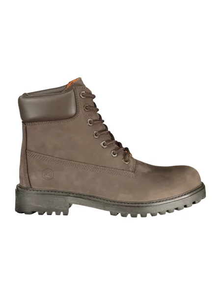 Buty do kostki Lumberjack skórzane brązowe