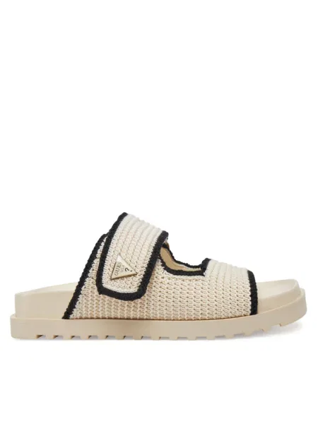 Klapki Guess beżowe