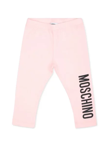 Legginsy dziecięce Moschino różowe