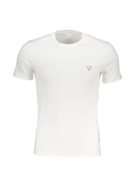 Tricou Guess cu decolteu rotund alb