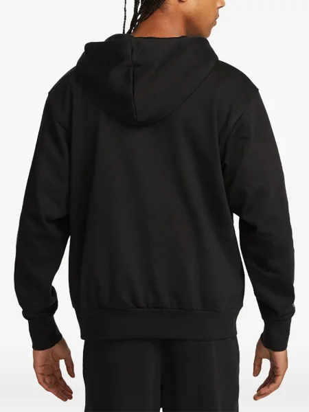 Prugasta vesta Nike s okruglim izrezom od flisa crvena