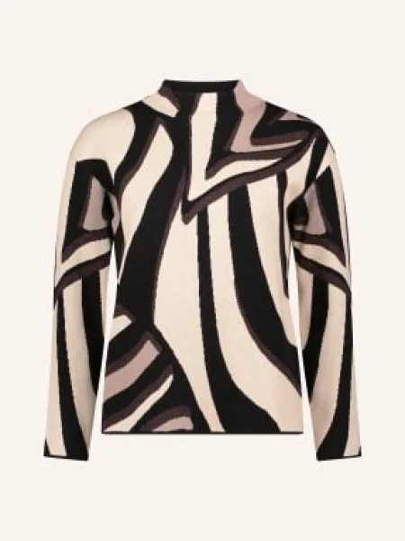 Betty Barclay Sweter Z Błyszczącą Przędzą beige czarny
