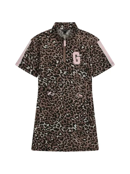 Sukienka mini dziecięca Guess brązowa