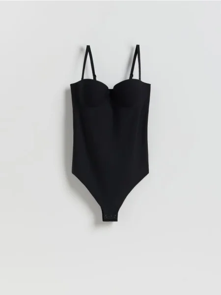 Reserved Боді з формованими чашками чорний