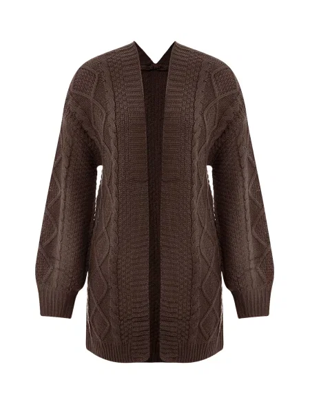 Imily Bela Geacă tricotată ciocolatiu