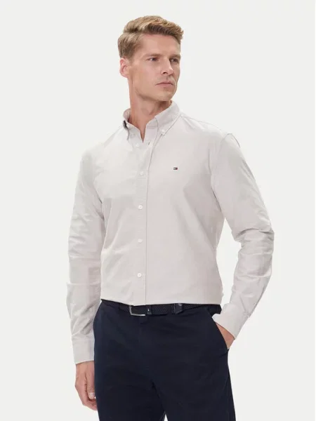 Tommy Hilfiger Πουκάμισο Solid Heritage μπεζ