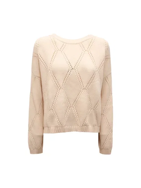 Sweter Max Mara Weekend z nadrukiem biały