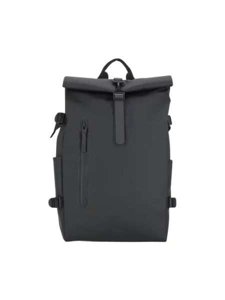 Rains Rolltop Rucksack Large W3 Black Unisex Plecaki i torby Rains Size: One size czarny
