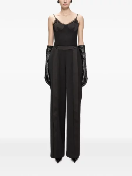Pantaloni Nissa de lână negru