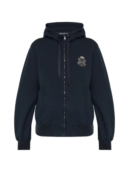 Hanorac cu glugă Dolce & Gabbana cu autograf albastru
