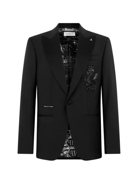 Sacou Philipp Plein cu mărgele negru