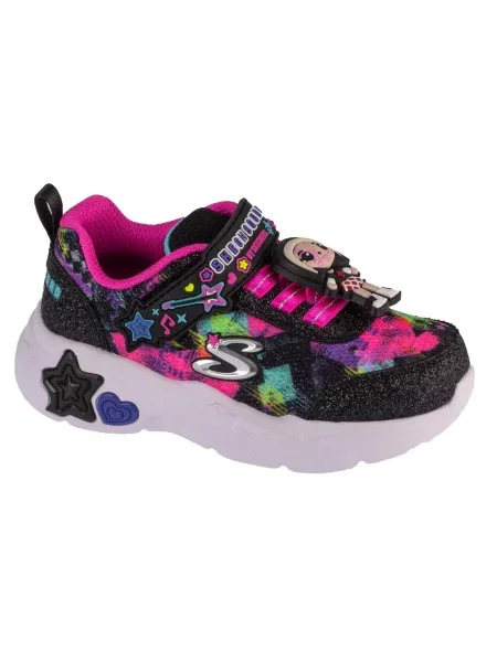 Buty sportowe Sneakersy dziewczęce Snuggle Sneaks Skech Squad czarne