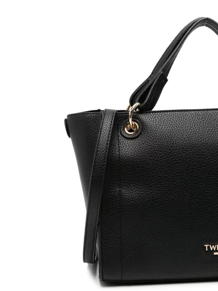 Geantă shopper Twinset cu autograf negru