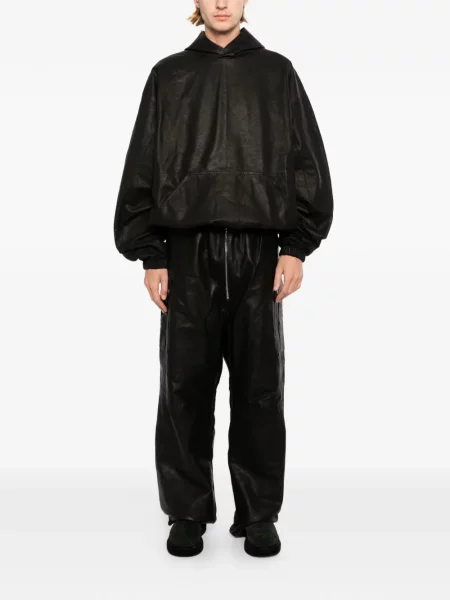 Pantaloni A Diciannoveventitre din piele negru