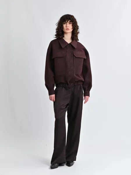 Бомбер a LOT вовна/віскоза бордовий