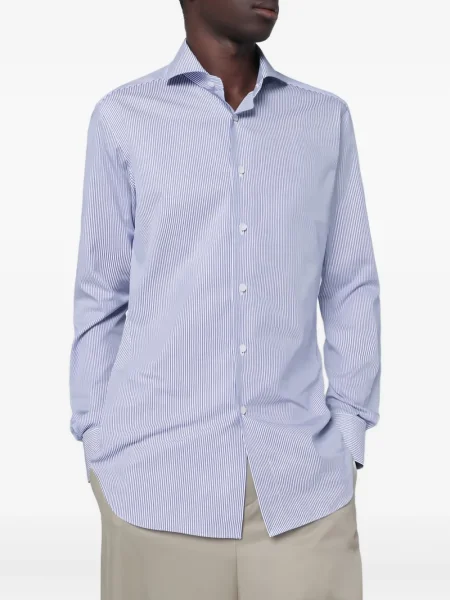 Pruhovaná dlouhá košile Xacus modrá